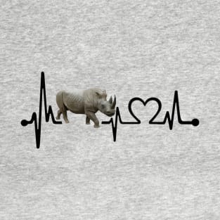 Rhino Heartbeat Art Gift Tshirt Fridays For Future T-Shirt T-Shirt